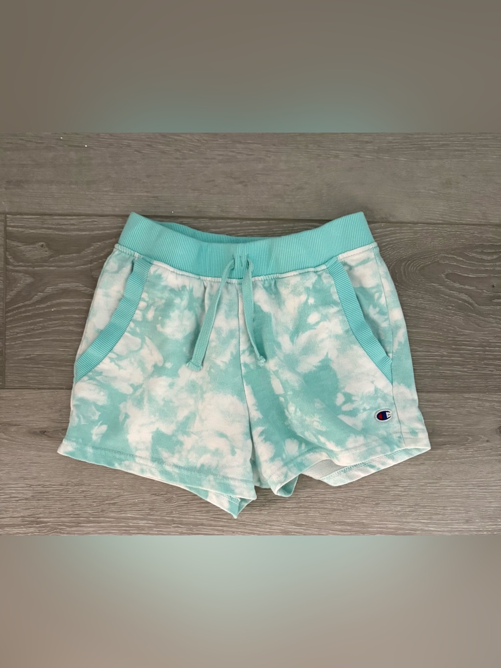 Champion Kids Mint Tie-Dye Athletic Shorts. Girls size S (7/8)